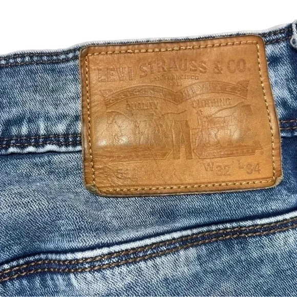 Levi’s 511 Straight Leg Blue Jeans Size  32 - Picture 7 of 11